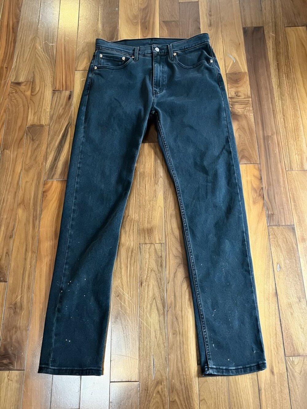 Levi's 502 Jeans Men's W34 L32 Black Taper Fit 5-Pocket Stretch Denim